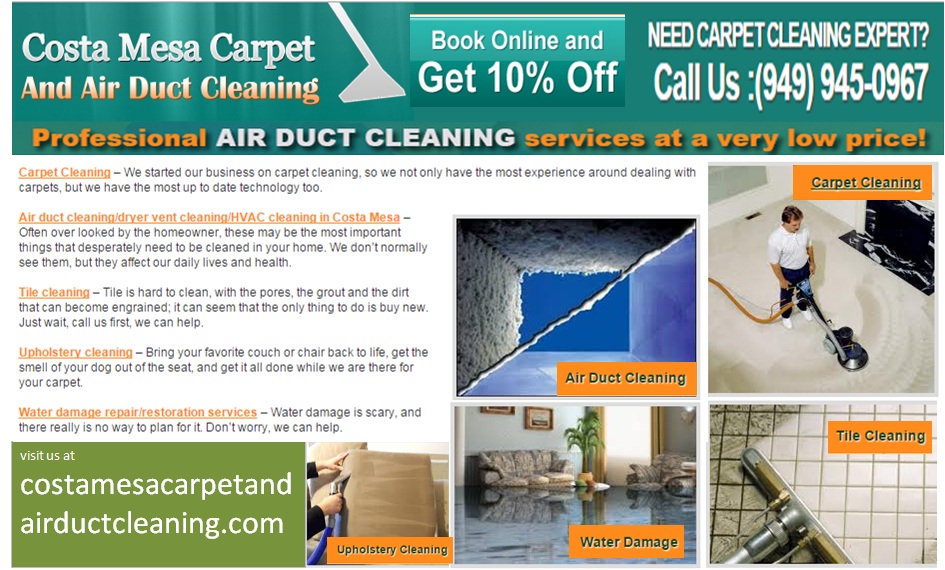 Costa mesa Carpet and air duct cleaning